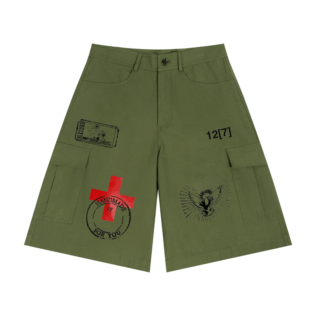 Unisex Woven Cargo Shorts