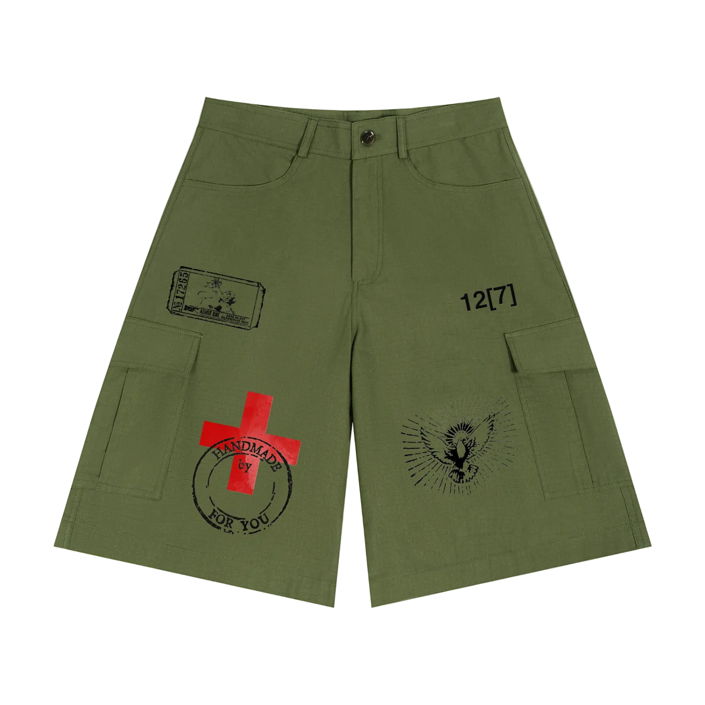 Unisex Woven Cargo Shorts