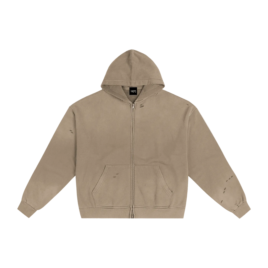 Hand-Frayed Sunfade Hoodie