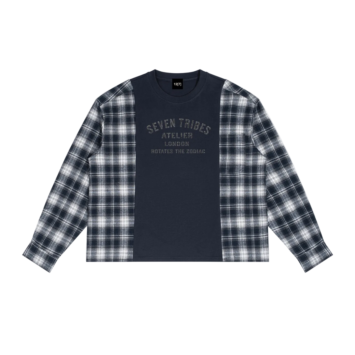 Plaid Panel Long Sleeve
