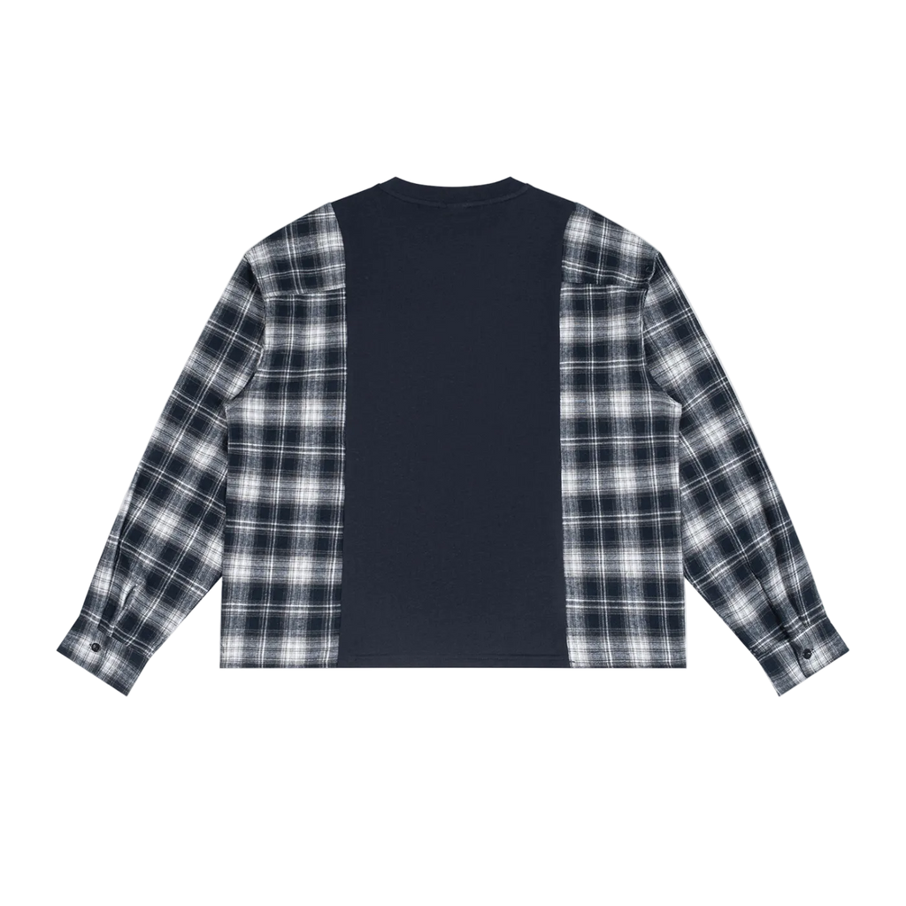 Plaid Panel Long Sleeve