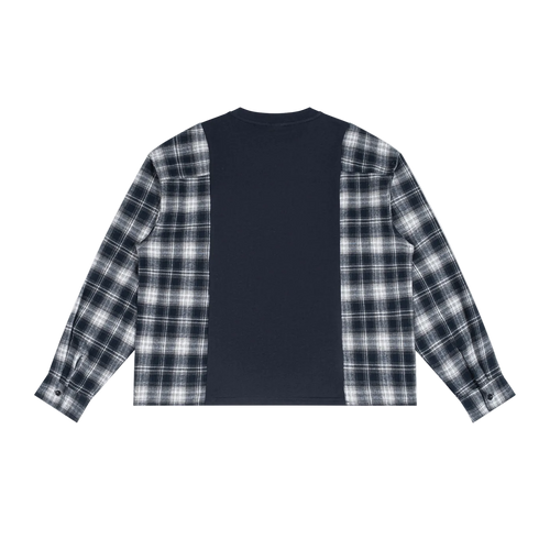 Plaid Panel Long Sleeve