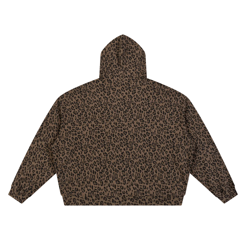 Leopard Waffle Hoodie