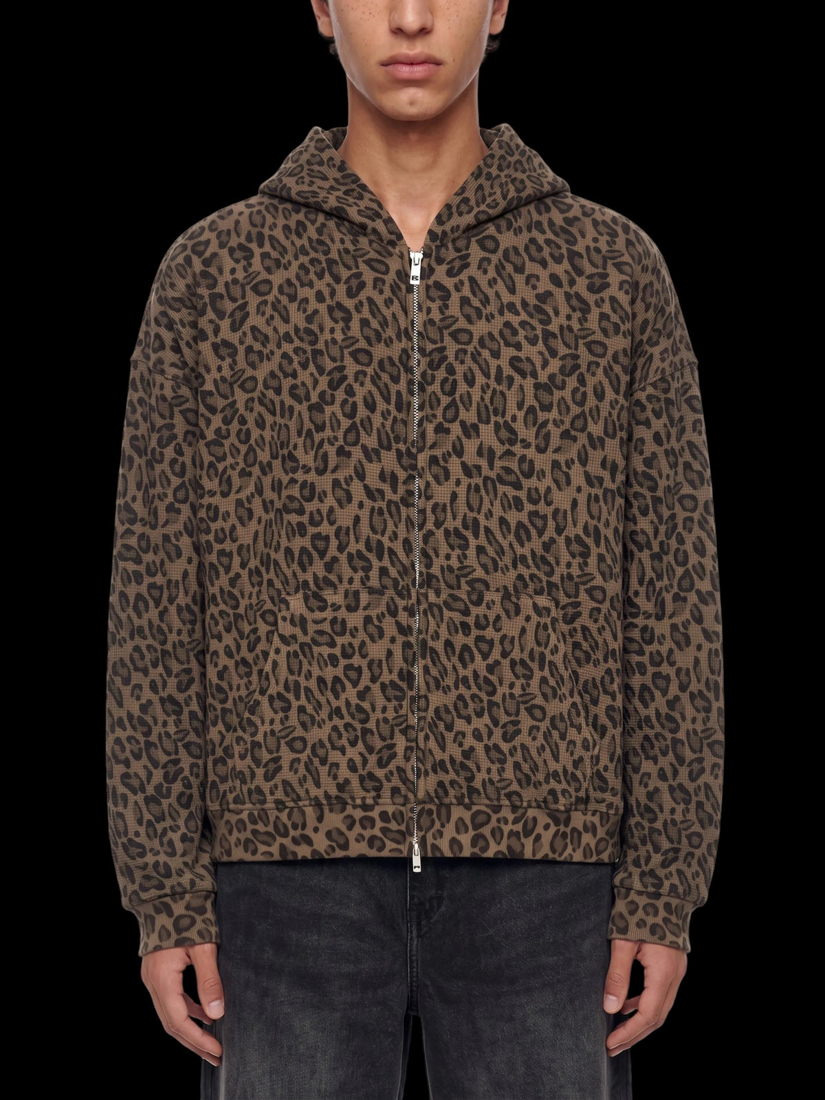 Leopard Waffle Hoodie