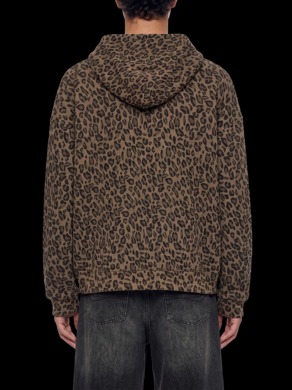Leopard Waffle Hoodie