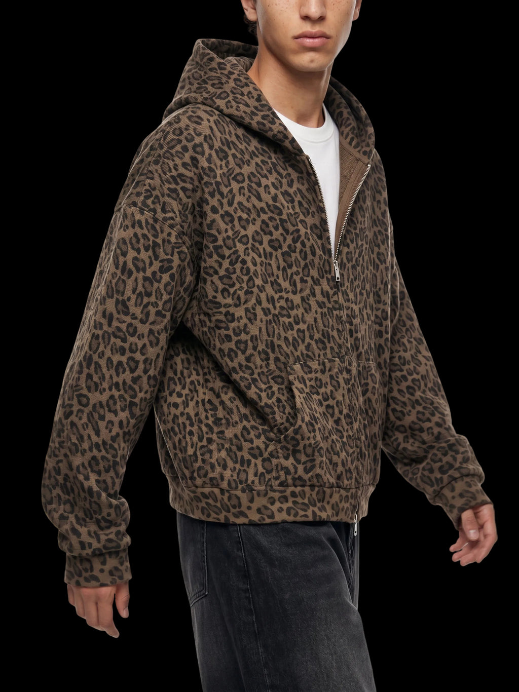 Leopard Waffle Hoodie