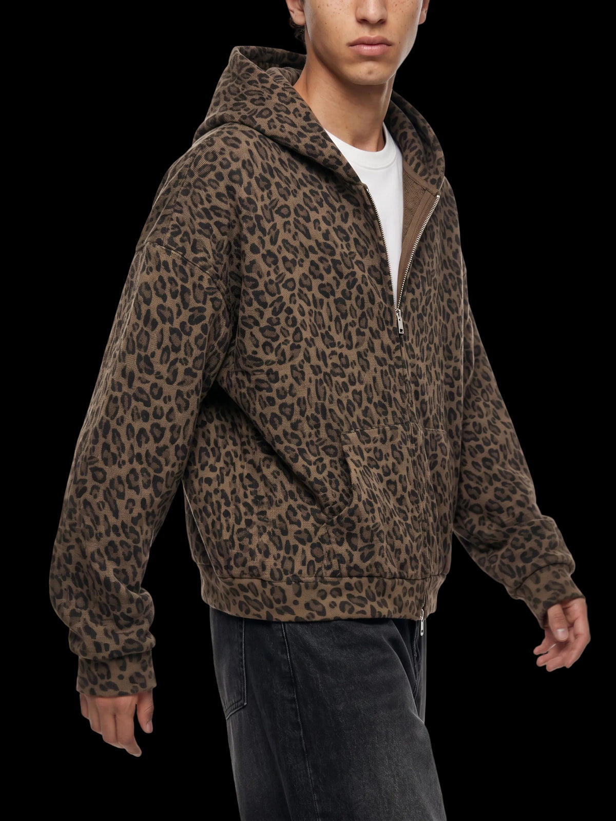 Leopard Waffle Hoodie